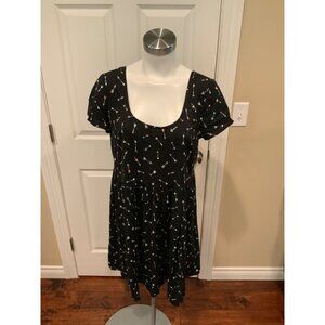 Torrid Black Mini Arrow Print Short Sleeve Dress, Size 12, NWT!